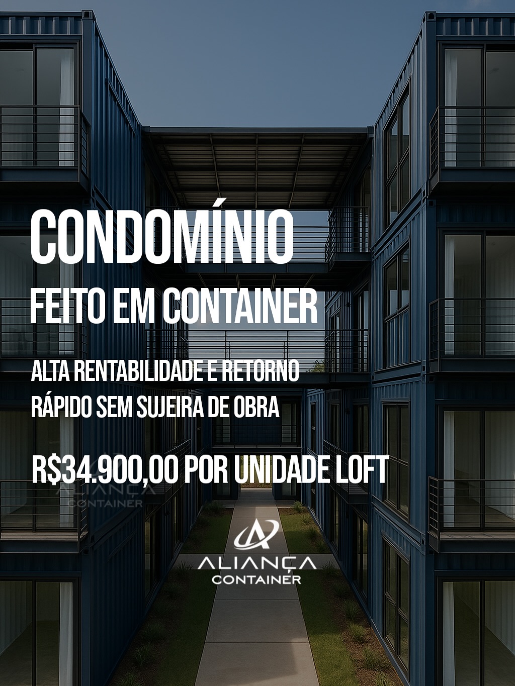 Construção em container da Aliança Container